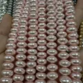 Perles d'imitation roses 6x10mm en forme d'abaque pour la fabrication de bijoux DIY - Environ 3*4mm (Environ 120 Pièces) / Rose