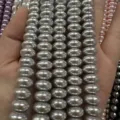 Perles d'imitation abaque gris argenté 6x10mm pour la fabrication de bijoux DIY à la main - Environ 3*4mm (Environ 120 Pièces) / Gris