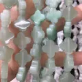 Natural green stone four-leaf clover beads for DIY jewelry making and custom bracelets - 14x14x5mm (Approx 28 Units) / Green Aventurine