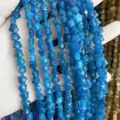 Vibrant blue star-shaped 8mm natural stone beads for DIY jewelry making and crafts - 8mm (Approx. 55 Pieces/Strand) / Enhanced Blue Jade