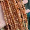 Premium 8mm orange star-shaped natural stone beads for DIY jewelry making and craft designs - 8mm (Approx. 55 Pieces/Strand) / Red Aventurine