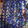 Natural lapis lazuli 12mm faceted clover loose beads for DIY jewelry making - Lapis Lazuli