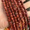 Star shaped red jasper natural stone beads 8mm for DIY jewelry making accessories - 8mm (Approx. 55 Pieces/Strand) / Red Jasper