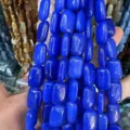 Bright blue rectangular natural stone beads variant - Optimized Royal Blue