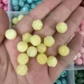 Hand-held natural yellow stone pumpkin shaped loose beads for DIY jewelry accessory making - 10mm / Light Yellow