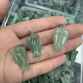 Natürlicher hellgrüner Quarzkristall Engel Anhänger für die Schmuckherstellung Handwerk - 18*25mm / Grüner Aventurin