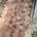 Natural pink stone pumpkin-shaped loose beads for DIY jewelry making accessories - 10mm / Rose Quartz