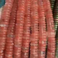 4x12mm peach natural stone abacus beads for DIY jewelry making accessories and crafts - 8x3mm (Approx 58 Pcs/Strand) / Watermelon red