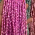 4mm round pink shell beads for DIY jewelry making loose beads strand - 4mm (Approx 38cm Strand) / Light Rose Red Shell