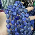 Natural blue lapis lazuli heart-shaped loose beads for DIY jewelry making and bracelets - 15*15*6mm (Approx. 24 Pieces/Pack) / Natural Lapis Lazuli