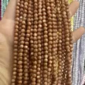 Hand-held strands of 4mm copper brown round shell beads for DIY jewelry making - 4mm (Approx 38cm Strand) / Brown Shell