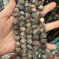 Cuentas de piedra natural facetadas octogonales para la fabricación de joyas DIY y manualidades - Piedra Maifan