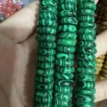 4x12mm green malachite patterned natural stone disc spacer beads for DIY jewelry making - Round Spacer Beads Strand / 8x3mm (Approx 58 Pcs/Strand) / Malachite-toned Stone