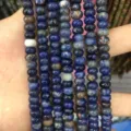 Natural blue Sodalite 4x6mm abacus loose beads for DIY jewelry making accessories - 90 Pieces/Pack / Blue Sodalite