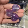 Natural 25mm heart-shaped amethyst crystal pendant for DIY jewelry making and necklaces - 25*6mm / Purple Crystal