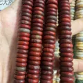 Natural red jasper stone spacer beads 4x12mm for DIY jewelry making and bracelets - Red Stone Spacer Beads / 8x3mm (Approx 58 Pcs/Strand)