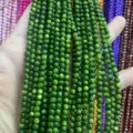 4mm emerald green round shell beads strands for DIY jewelry making and craft projects - 4mm (Approx 38cm Strand) / Jade Green Shell