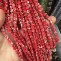 6mm κόκκινες χάντρες από φυσική πέτρα σε σχήμα αστεριού για κοσμήματα - 6mm (Περίπου 63 Χάντρες ανά Σειρά) / Κόκκινο Αυτοκρατορικό Τυρκουάζ