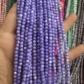Professional 4mm purple round shell beads strands for DIY jewelry making crafts - 4mm (Approx 38cm Strand) / Purple Shell