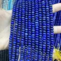 Deep blue abacus shaped natural stone loose beads 4x6mm for DIY jewelry making projects - 4*6mm (Approx. 90 Pieces/Pack) / Natural Lapis Lazuli