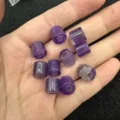 Purple 9x9mm natural stone large hole cylinder beads for DIY necklace bracelet making - Alphabet Style (A) / Approx. 9*9mm / Purple Crystal