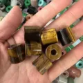 Natural cylindrical tiger eye stone beads 16x16mm for DIY jewelry making and crafts - Approx. 9*9mm / Tiger Eye