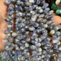 Cuentas de piedra natural tallada en forma de gota de agua para accesorios de joyería DIY - 6x9mm (44 Piezas/Tira) / Sodalita azul