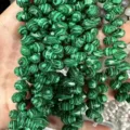 Perles en malachite verte à facettes en forme de goutte pour bijoux DIY - 6x9mm (44 Pièces/Fil) / Pierre de Malachite