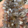Perles goutte en pierre naturelle facettée pour bijoux DIY et glands - 6x9mm (44 Pièces/Fil) / Agate Grise