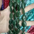 13x18mm ovale, dunkelgrüne Chalcedon-Edelsteinperlen für die DIY-Schmuckherstellung - 13*18mm (22 Stück) / Grüner Edelstein