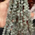 Perles en pierre naturelle grise, gouttes facettées avec trou horizontal pour bijoux DIY - 6x9mm (44 Pièces/Fil) / Labradorite