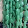 Natürliche grüne ovale Chalzedon-Edelsteinperlen 13x18mm für DIY-Schmuckherstellung - 13*18mm (22 Stück) / Aventurin-Jade