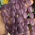 Natürliche ovale lila Amethyst Chalcedon Steinperlen für DIY Schmuckherstellung 13x18mm - 13*18mm (22 Stück) / Rosaviolette Jade