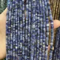 Cuentas de rueda de piedra natural facetada azul de 2x4mm para accesorios de joyería DIY - 2*4mm (Aprox. 38cm Hilo) / Sodalita Azul