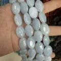 13x18mm ovale hellblaue Chalzedon-Perlen in Eiform für DIY-Schmuckherstellungszubehör - 13*18mm (22 Stück) / Aquamarin-Jade