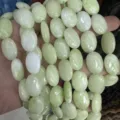 Glatte hellgrüne 13x18mm ovale Chalcedon-Steinperlen für eigene DIY-Schmuckarbeiten - 13*18mm (22 Stück) / Zitronenjade