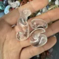 Transparent clear crystal magatama comma-shaped pendants for DIY jewelry making accessories - 1 Piece (13*23mm) / White Crystal