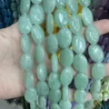 Natürliche hellgrüne 13x18mm ovale Chalcedon-Steinperlen für DIY-Schmuckherstellung - 13*18mm (22 Stück) / Hellgrüne Jade