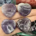 Polierte natürliche violette Amethyst-Kristall-Herz-Sorgensteine für DIY-Schmuck - Amethyst (Einzelstück)