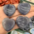 Herzförmiger blauer Aventurin-Sorgenstein für Heilung und DIY-Schmuckherstellung - Blauer Aventurin