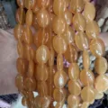Natürliche orangefarbene 13x18mm ovale Chalcedon-Steinperlen für DIY-Schmuckherstellung - 13*18mm (22 Stück) / Hellorange
