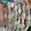 13x18mm ovale natürliche Chalcedon-Steinperlen mit schwarzen Einschlüssen für DIY-Schmuck - 13*18mm (22 Stück) / Schwarz Gefleckte Jade