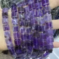 Natural purple square amethyst stone beads for DIY jewelry bracelet making accessories. - 10*10*5mm (Approx 32 Beads Per Strand) / A+ Amethyst