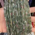 Perles de tube de pierre de pin africain naturel 2x4mm pour bijoux DIY. - Agate Indienne