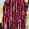 4x6mm translucent wine red abacus crystal beads for DIY jewelry making and spacing - 90 Pieces/Pack / Burgundy