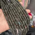 Dark grey metallic abacus spacer beads 4x6mm for DIY jewelry making - Abacus Bead Style / 4*6mm (Approx. 90 Pieces/Pack) / Pyrite