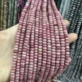 Professional 4x6mm pink abacus stone spacer beads for handmade DIY jewelry crafting - 4*6mm (Approx. 90 Pcs/Strand) / Rhodochrosite