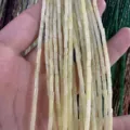 Natural stone 2x4mm small tube beads in pale green for DIY jewelry making accessories - Lemon Jade (Tube) / 2*4mm (Approx. 38cm Strand)