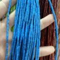 2x4mm blue tube stone beads with dark veining for DIY jewelry making accessories - Blue Line Turquoise (Tube) / 2*4mm (Approx. 38cm Strand)