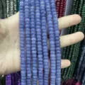 4x6mm purple rondelle abacus beads for DIY jewelry making accessories - 4*6mm (Approx. 90 Pcs/Strand) / Light Ink Blue
